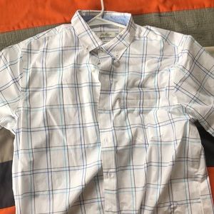 Van Heusen plaid white button up